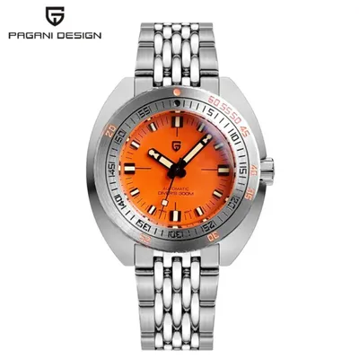 Pagani Design Diver's Automatic Orange Dial Men's Watch
